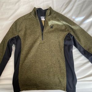 Spider green and black medium sweater